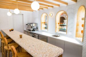 custom millwork bar built-in