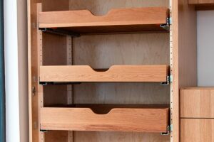 custom millwork built in with pull out drawers