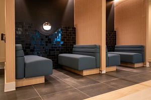 collaborative office custom banquette