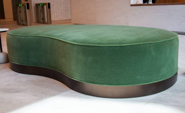 Sixth-Ave-green-custom-millwork-banquette-in-lobby