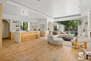 stunning indoor-outdoor estate with lush landscaping and contemporary finishes