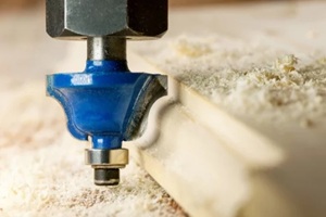 cutting the edge of the board with router
