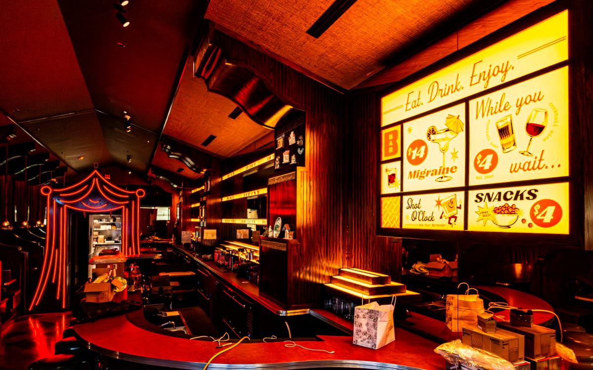 Custom millwork in chicago bar